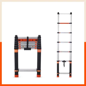 Bathla X-TEND 6.5 ft Aluminium Telescopic Ladder | Made in India (7 Step - 2 Mtr)