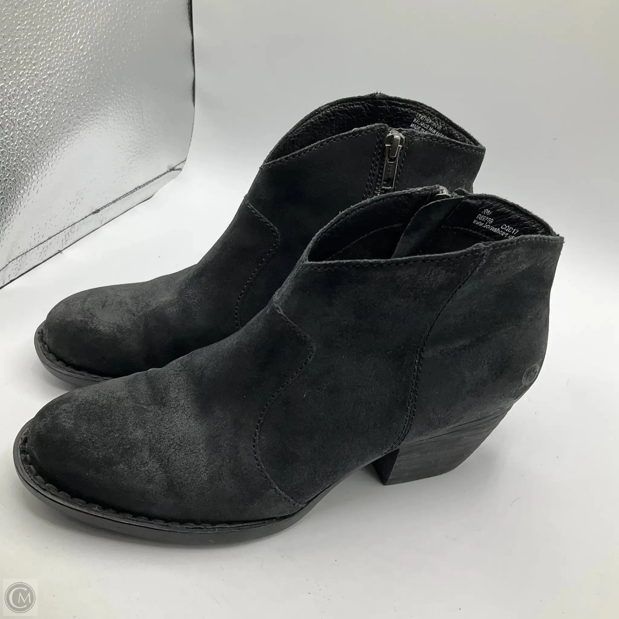 Boots Ankle Heels By Born In Black, Size: 10