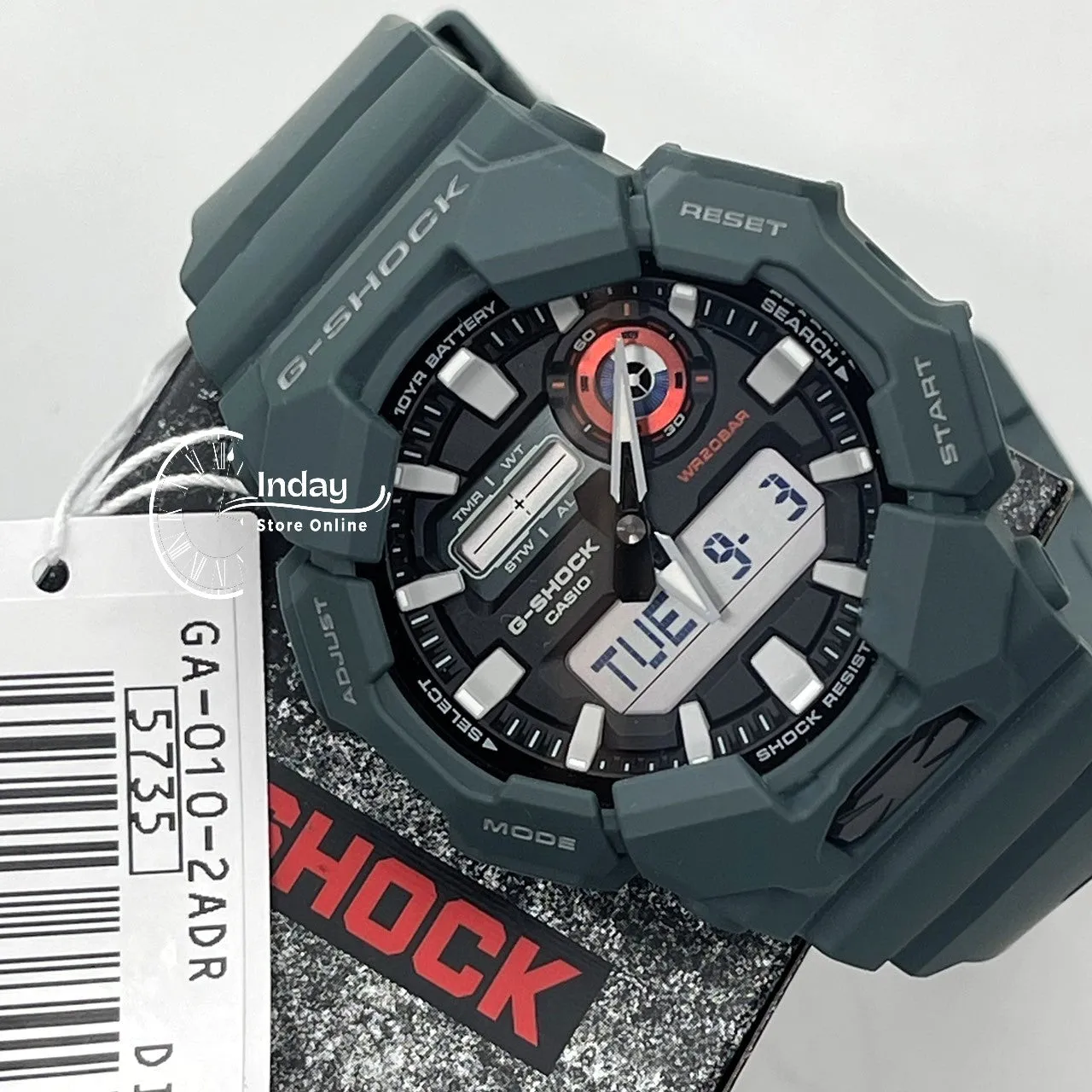 Casio G-Shock Men's Watch GA-010-2A Bio-based Resin Band Shock Resistant Mineral Glass Battery Life 10-Years